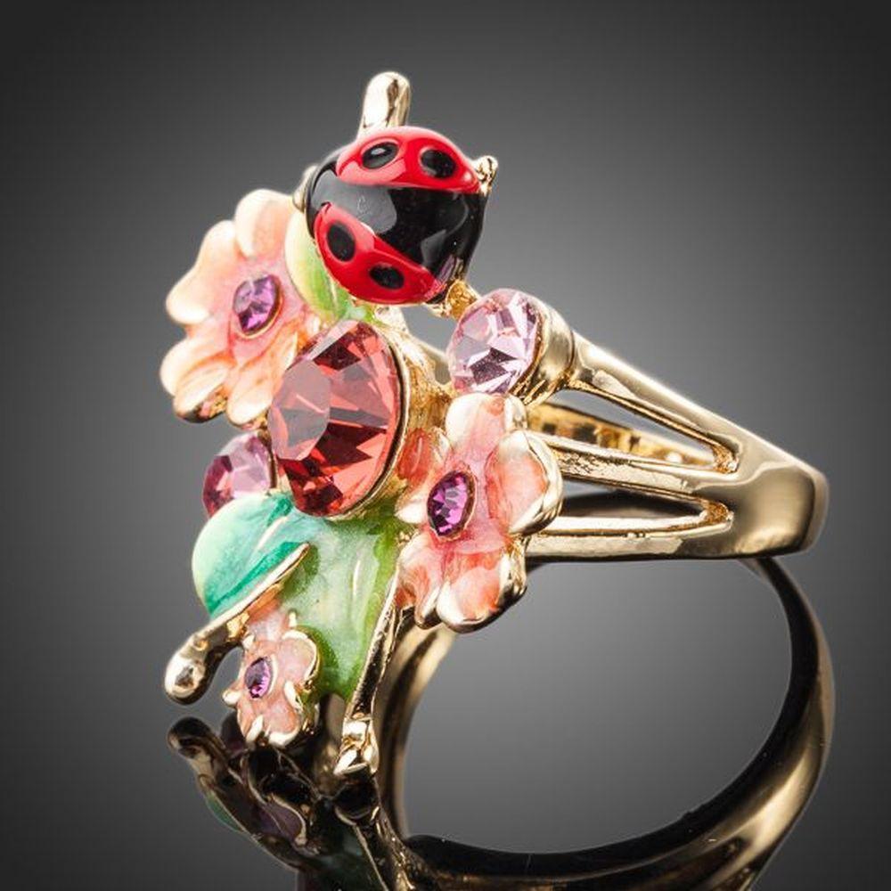 Insects and Flower Ring - KHAISTA Fashion Jewellery