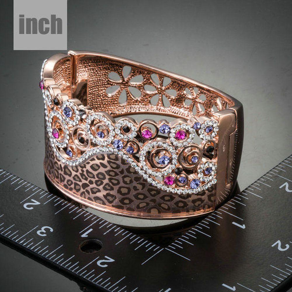 Jaguar Print Crown Bangle - KHAISTA Fashion Jewellery