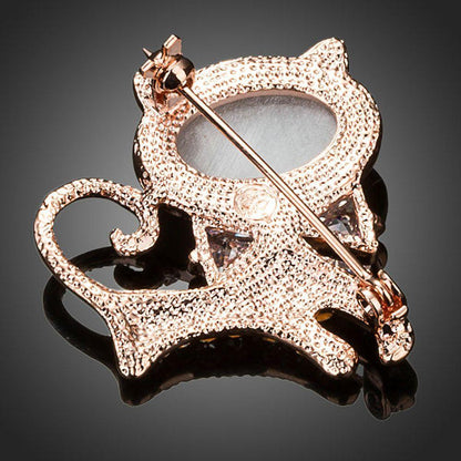 Kitten Crystal Pin Brooch - KHAISTA Fashion Jewellery