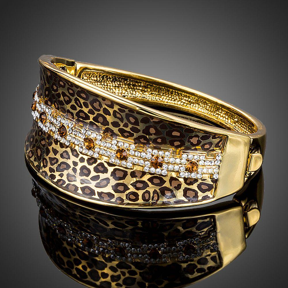 Leopard Cuff Shaped Bangle - KHAISTA Fashion Jewellery