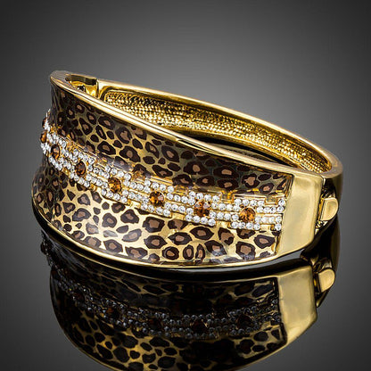 Leopard Cuff Shaped Bangle - KHAISTA Fashion Jewellery