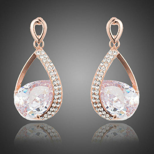 Limited Edition Gold Plated Cubic Zirconia Drop Earrings - KHAISTA Fashion Jewellery