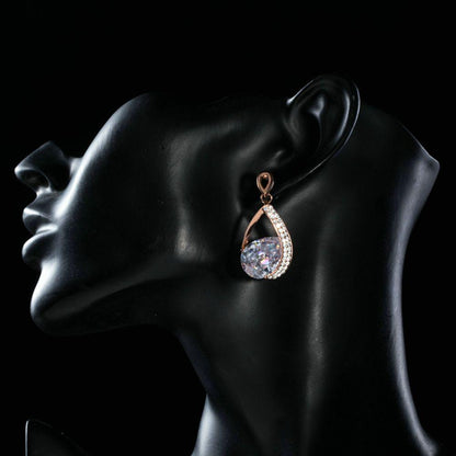 Limited Edition Gold Plated Cubic Zirconia Drop Earrings - KHAISTA Fashion Jewellery
