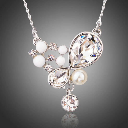 Long Chain Pearl Pendant Necklace KPN0197 - KHAISTA Fashion Jewellery