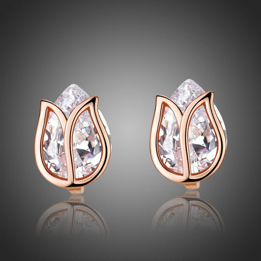 Lotus Stud Earrings -KPE0311 - KHAISTA Fashion Jewellery