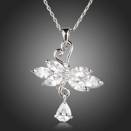 Love Cubic Zirconia Pendant Necklace KPN0127 - KHAISTA Fashion Jewellery