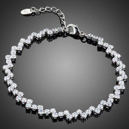 Marquise Cut CZ Tennis Bracelet - KHAISTA Fashion Jewellery