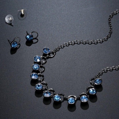 Ocean Blue Ancient Jewellery Set - KHAISTA Fashion Jewellery