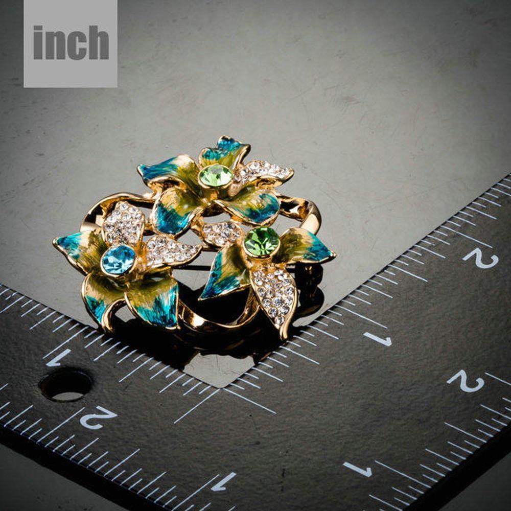 Oil Painting Flower Pin Brooch - KHAISTA Fashion Jewellery