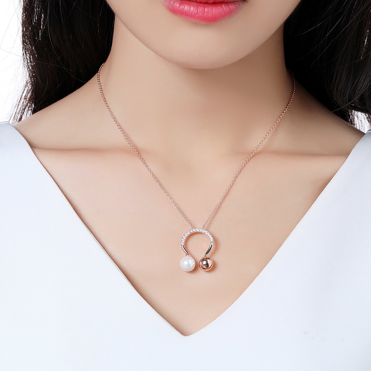 Omega Pearl Necklace KPN0244 - KHAISTA Fashion Jewellery
