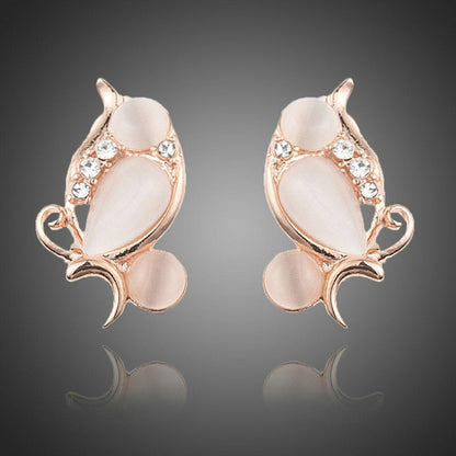 Peach Crystal Clip Earrings - KHAISTA Fashion Jewellery