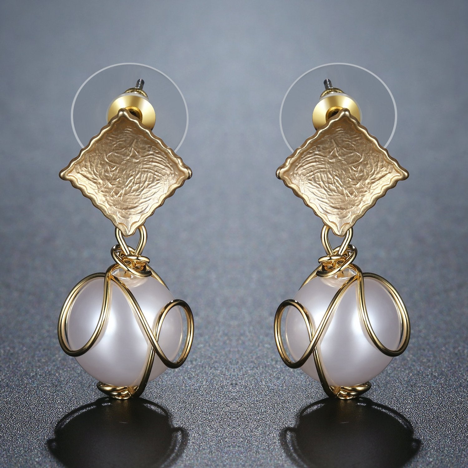 Pearl Drop Earrings for Women -KPE0378 - KHAISTA Fashion Jewellery