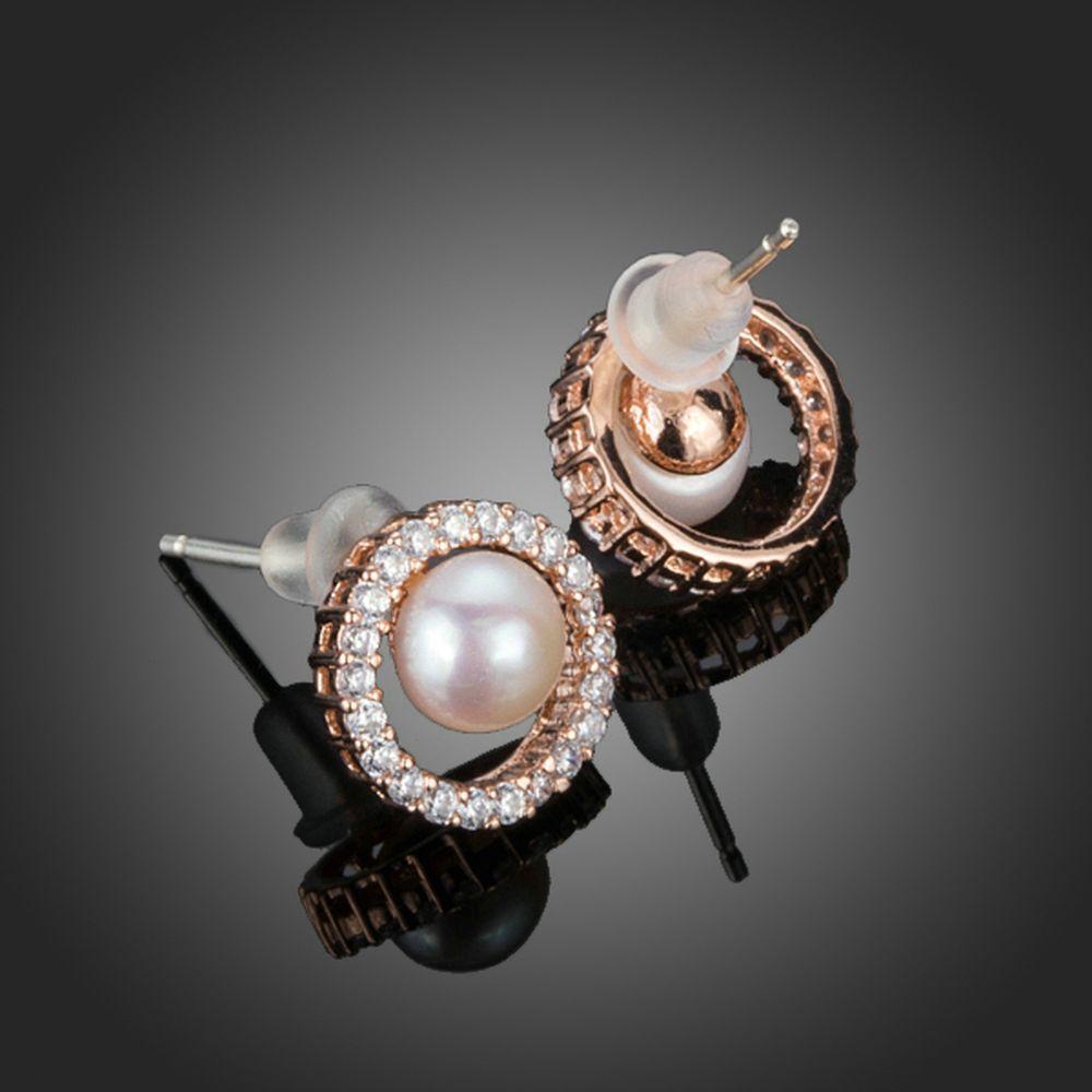 Pearl Eyeball Stud Earrings - KHAISTA Fashion Jewellery