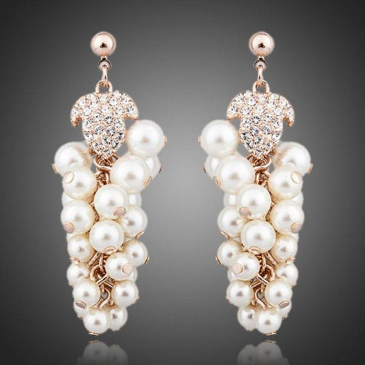 Pearls Cluster Drop Earrings - KHAISTA Fashion Jewellery