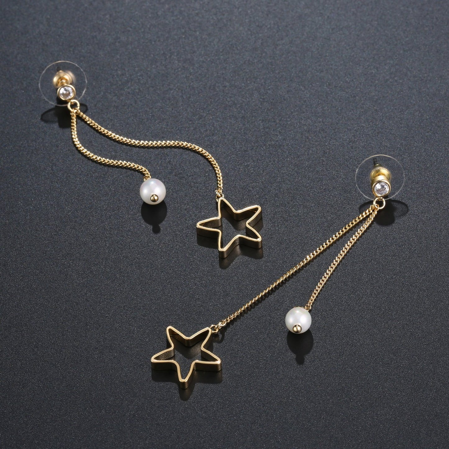 Pentagram Drop Earrings for Women -KPE0372 - KHAISTA Fashion Jewellery