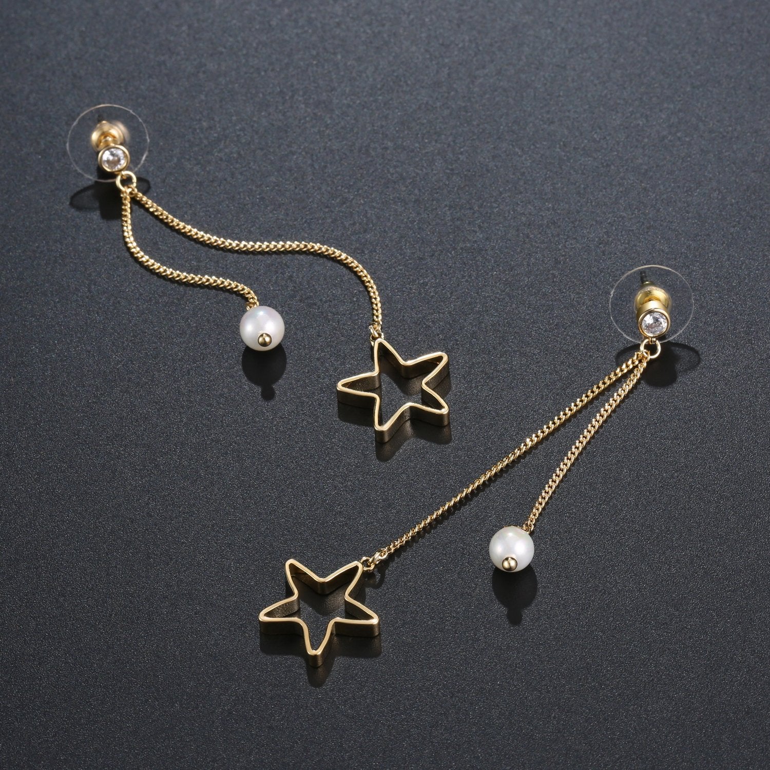 Pentagram Drop Earrings for Women -KPE0372 - KHAISTA Fashion Jewellery