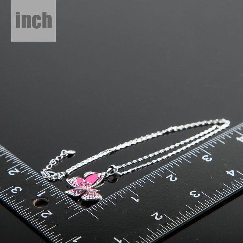 Pink Butterfly Necklace KPN0066 - KHAISTA Fashion Jewellery