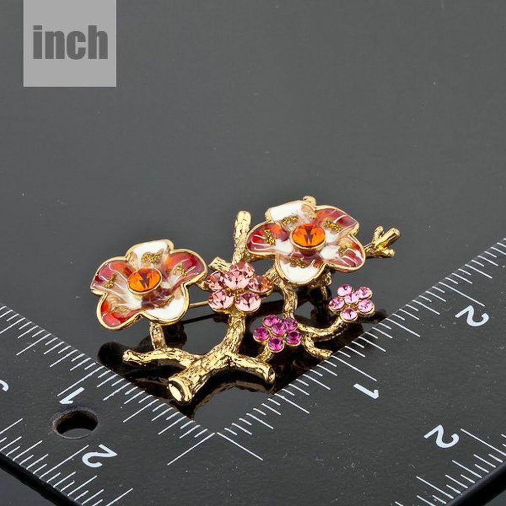 Plum Blossom Branches Pin Brooch - KHAISTA Fashion Jewellery