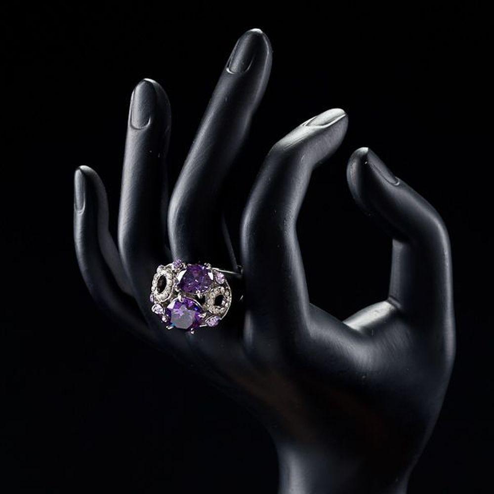 Purple Crystal Fashion Ring - KHAISTA Fashion Jewellery