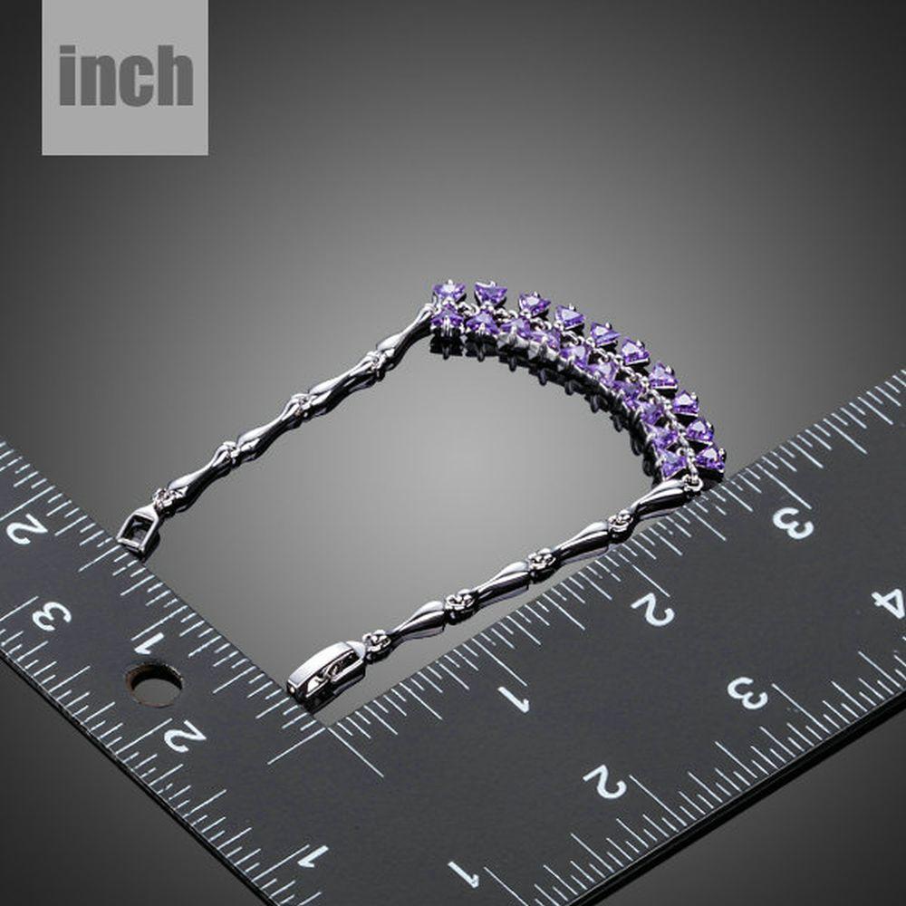 Purple Link Chain Bowknot Bracelet - KHAISTA Fashion Jewellery