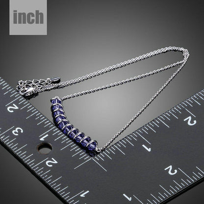 Purple Link Chain Pendant Necklace - KHAISTA Fashion Jewellery