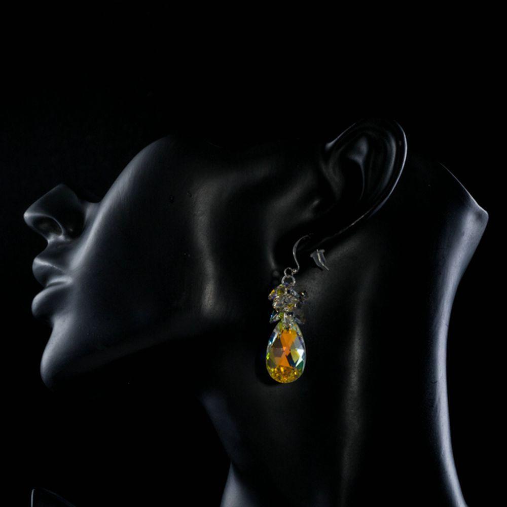 Rhinestone Crystal Water Drop Earrings - KHAISTA Fashion Jewellery