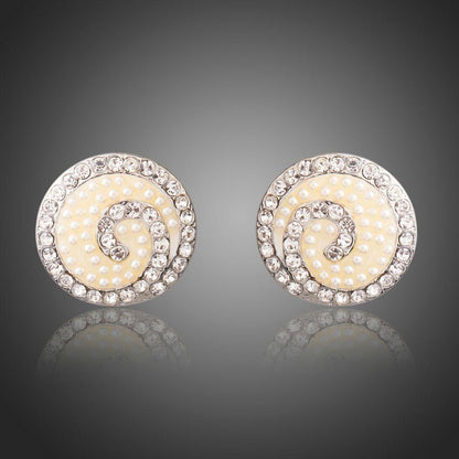 Rhinestone Flower Stud Earrings -KPE0303 - KHAISTA Fashion Jewellery