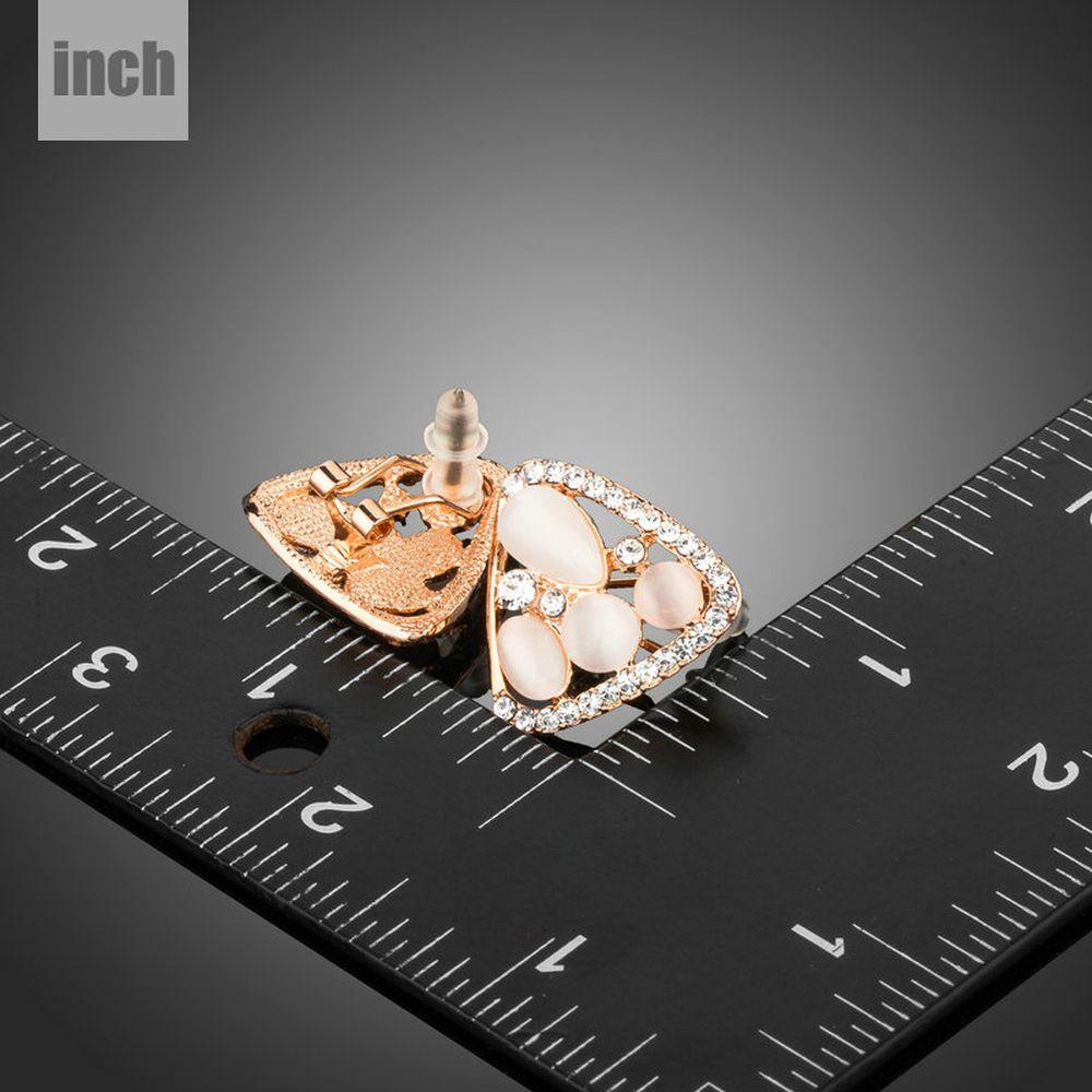 Rose Gold Clip Earrings -KPE0293 - KHAISTA Fashion Jewellery