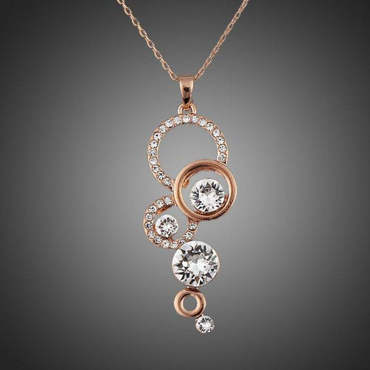 Round 1 carat Cubic Zirconia Pendant Necklace KPN0046 - KHAISTA Fashion Jewellery