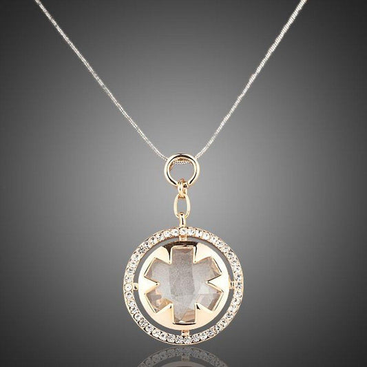 Round Circle Necklace KPN0011 - KHAISTA Fashion Jewellery