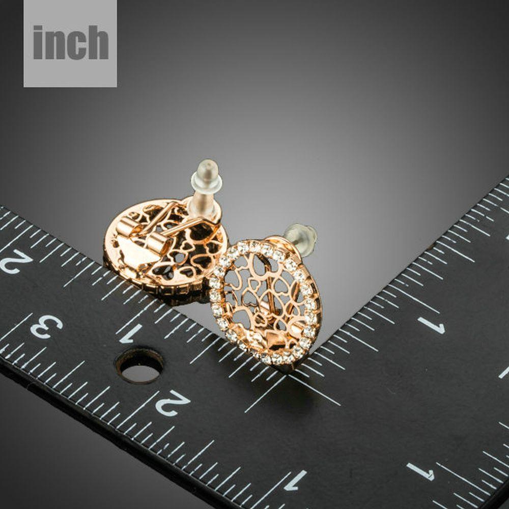 Round Cubic Zirconia Hearts Clip Earrings - KHAISTA Fashion Jewellery