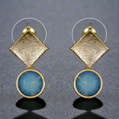Round Dangle Earrings -KPE0379 - KHAISTA Fashion Jewellery
