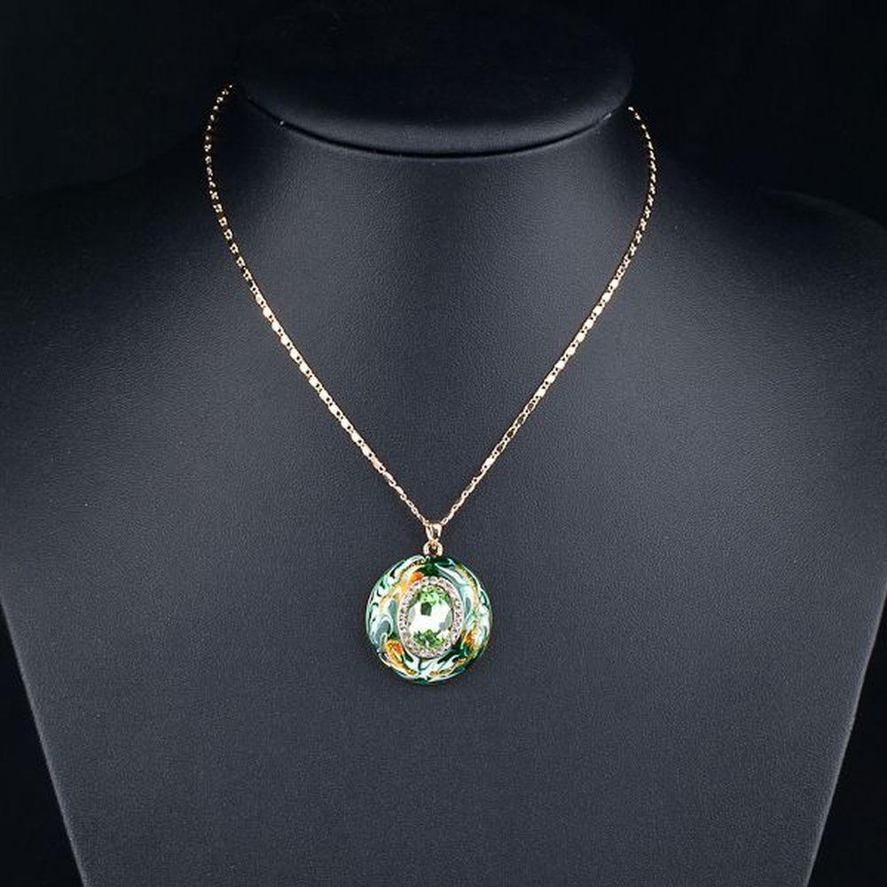 Round Ocean Waves Pendant Necklace - KHAISTA Fashion Jewellery