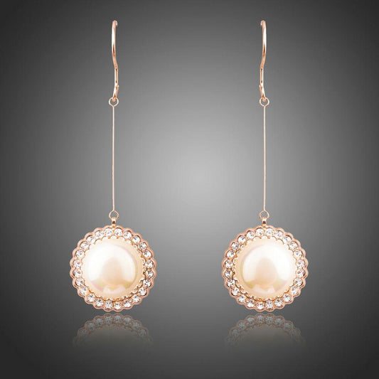 Round Pearl Earrings -KPE0285 - KHAISTA Fashion Jewellery