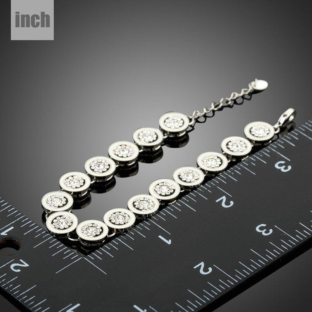 Round Rhinestone Chain Link Bracelet - KHAISTA Fashion Jewellery