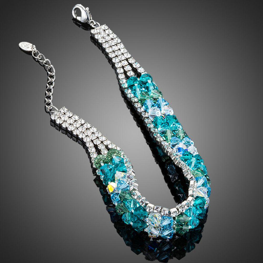 Sea Blue Lobster Clasp Bracelet - KHAISTA Fashion Jewellery