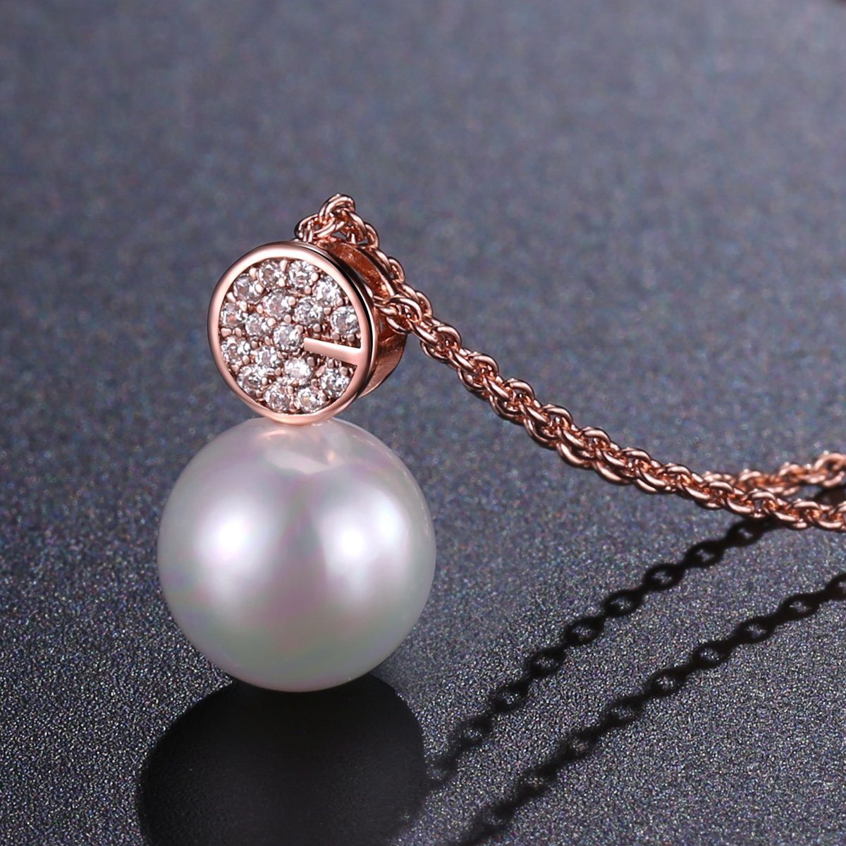 Simulated Pearl Dazzling Pendant Necklace KPN0246 - KHAISTA Fashion Jewellery