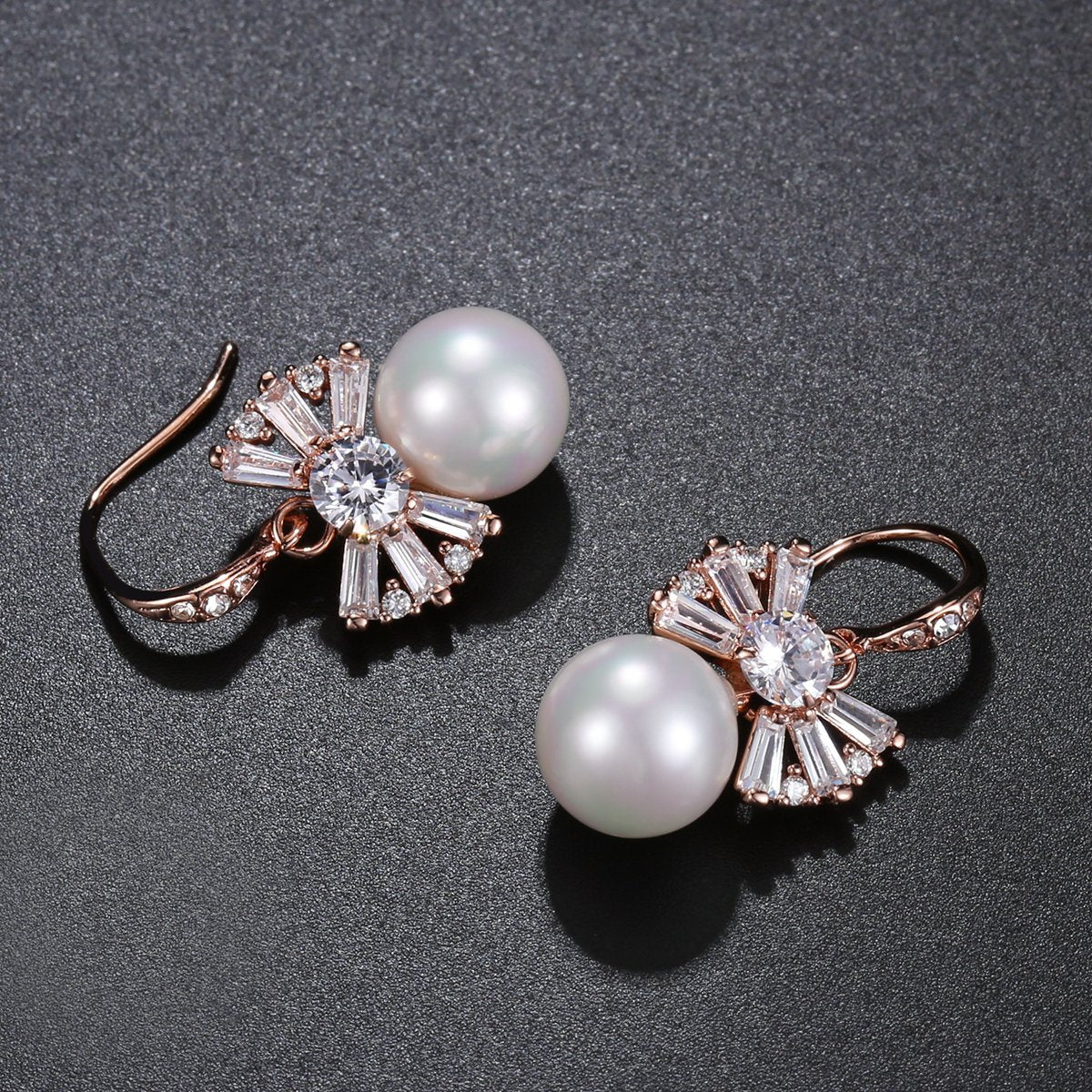 Simulated Pearl Earrings -KPE0332 - KHAISTA Fashion Jewellery