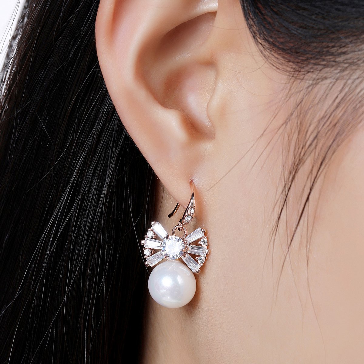 Simulated Pearl Earrings -KPE0332 - KHAISTA Fashion Jewellery