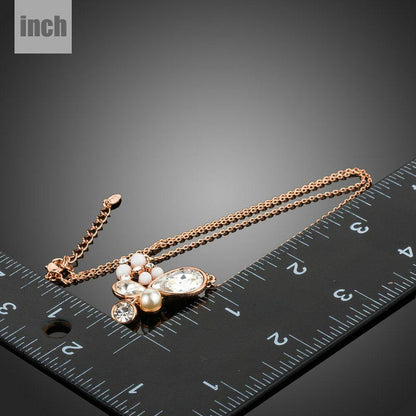 Simulated Pearl Resin Pendant Necklace KPN0222 - KHAISTA Fashion Jewellery