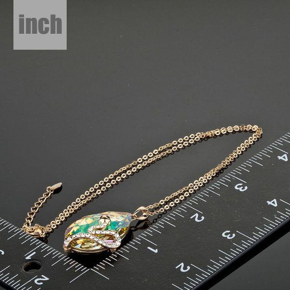 Sleeping Snake Pendant Necklace KPN0057 - KHAISTA Fashion Jewellery