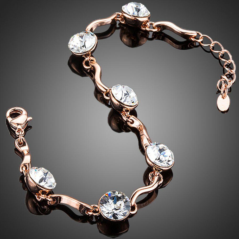 Sparky Round Crystal Bracelet - KHAISTA Fashion Jewellery