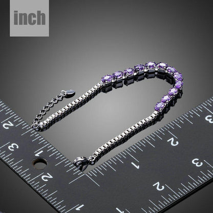 Splendid Purple Lobster Clasp Bracelet - KHAISTA Fashion Jewellery