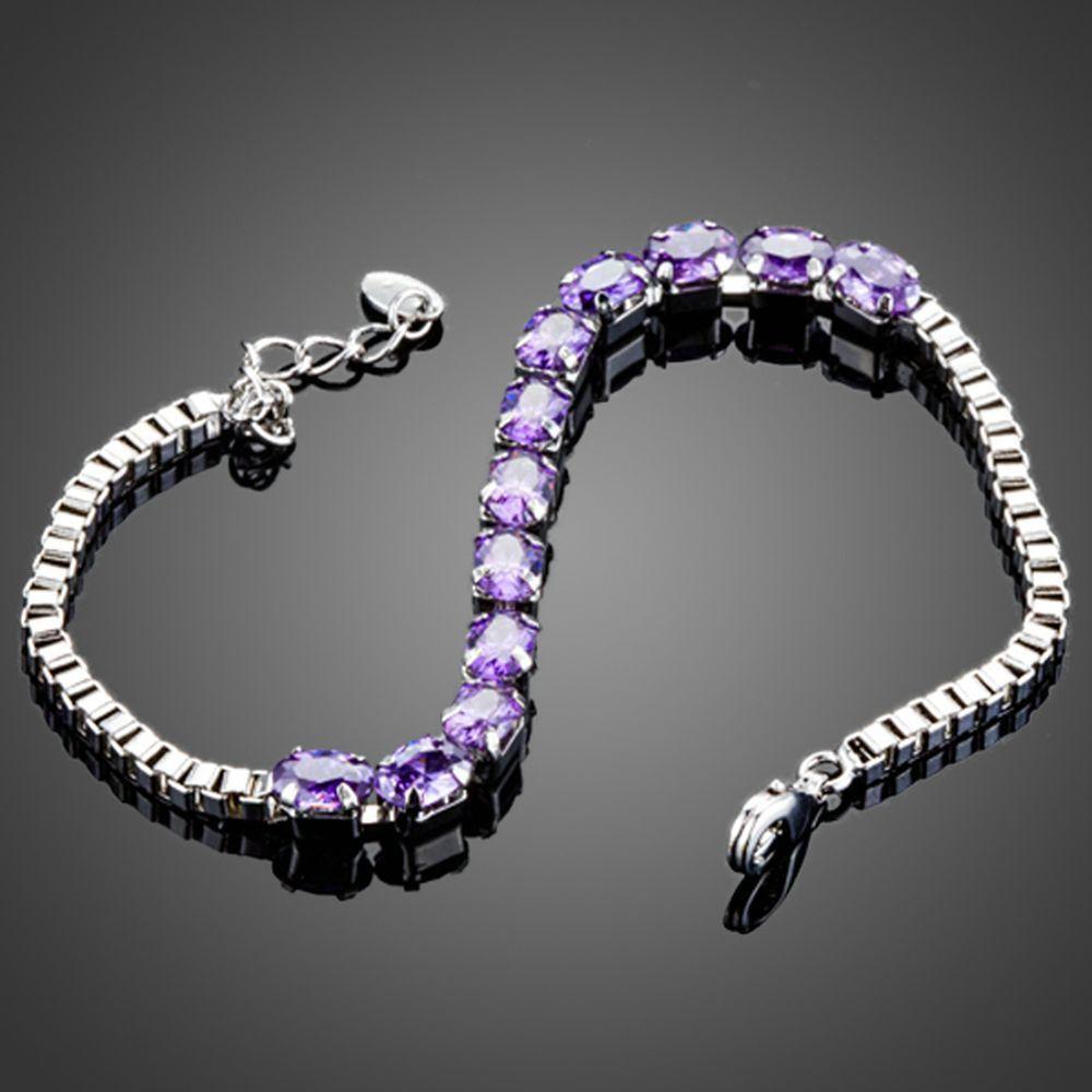 Splendid Purple Lobster Clasp Bracelet - KHAISTA Fashion Jewellery