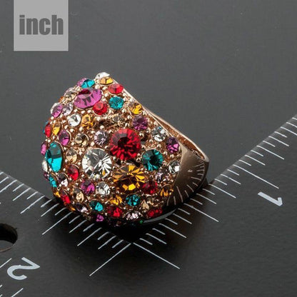 Star Shaped Multicolour Ring - KHAISTA Fashion Jewellery