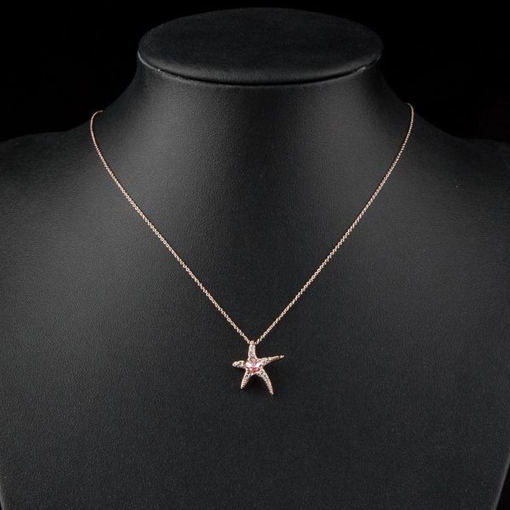 Starfish Crystal Necklace - KHAISTA Fashion Jewellery