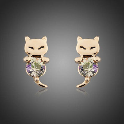 Stellux Austrian Crystal Stud Earrings -KPE0088 - KHAISTA Fashion Jewellery