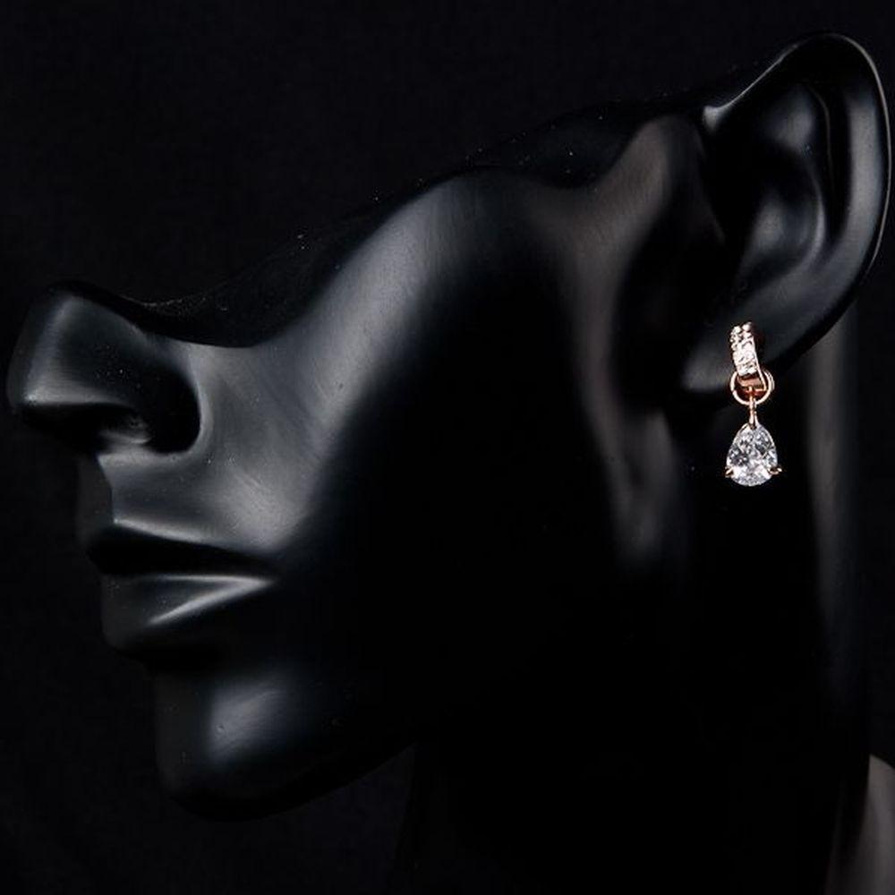 Transparent Cubic Zirconia Raindrop Earrings - KHAISTA Fashion Jewellery