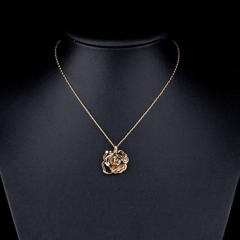 Water Drop Cubic Zircon Paved Necklace KPN0053 - KHAISTA Fashion Jewellery