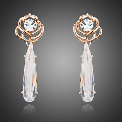 Waterfall Cubic Zirconia Drop Earrings - KHAISTA Fashion Jewellery